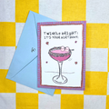 100s and 1000s martini birthday card