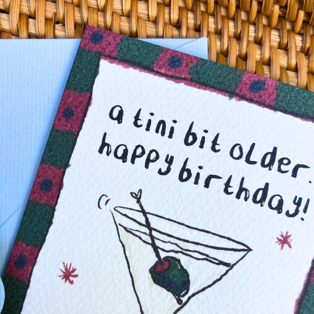 martini birthday card
