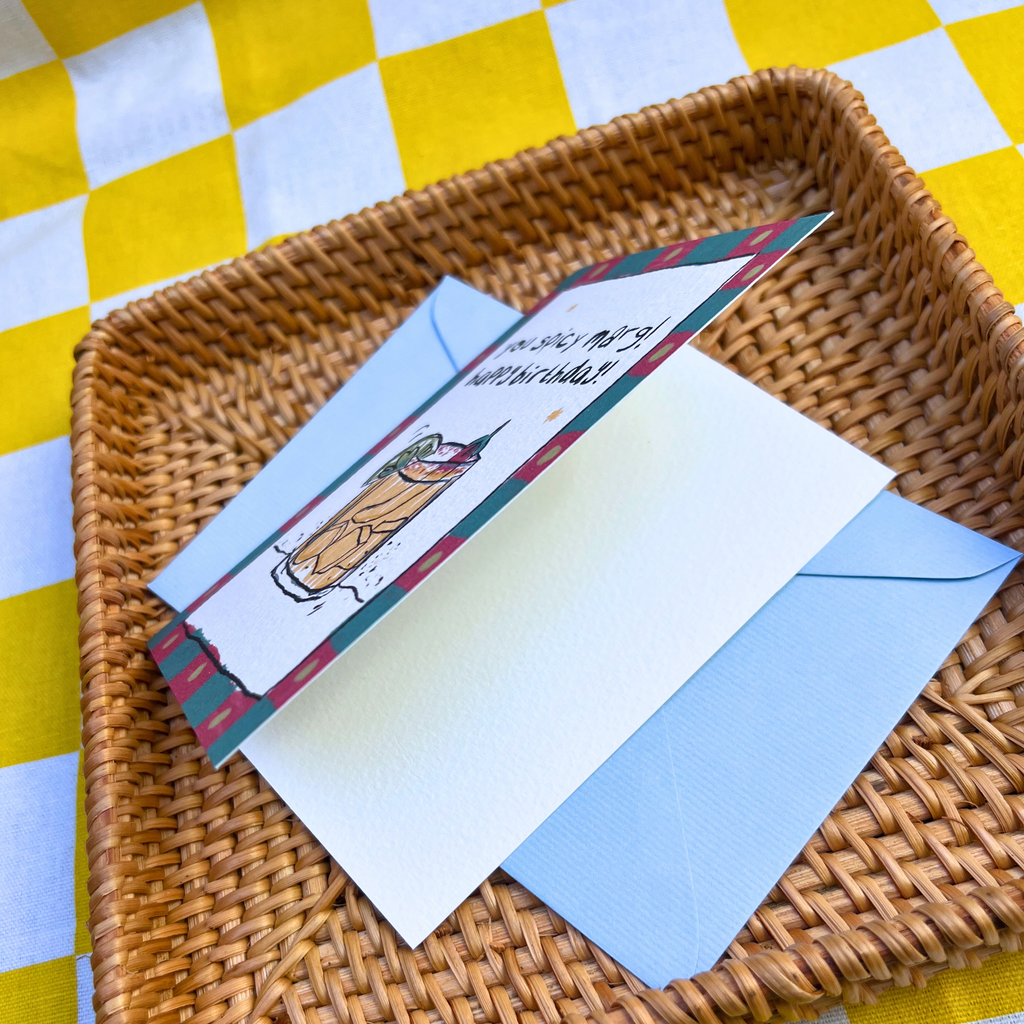 spicy margarita birthday card