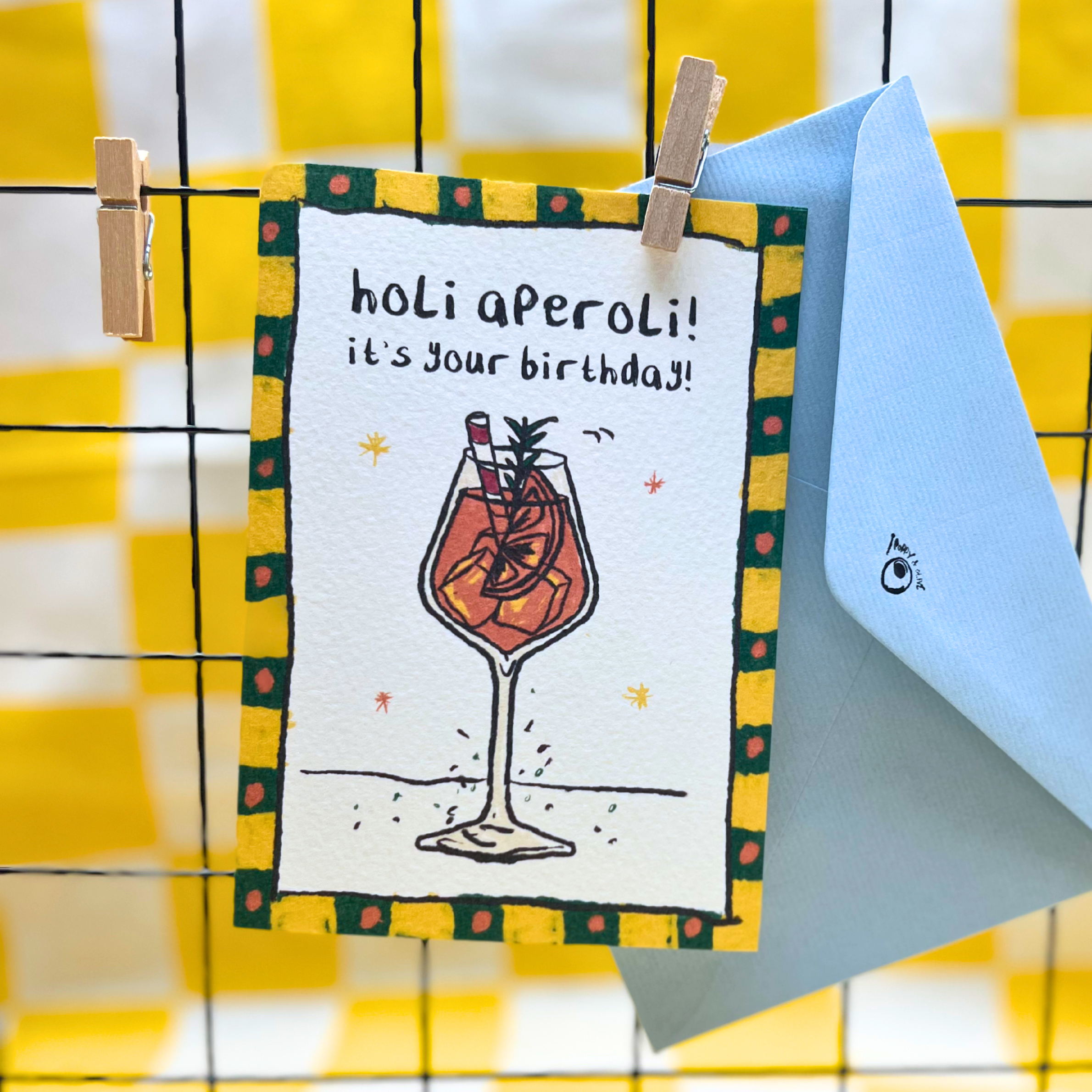 aperol spritz birthday card