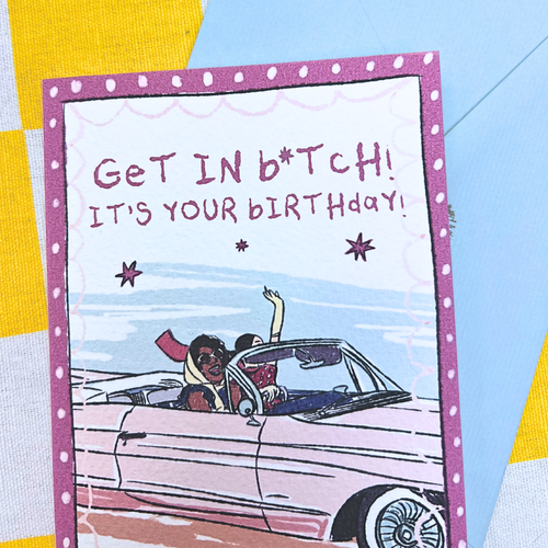 cadillac birthday card