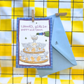 champagne tower birthday card
