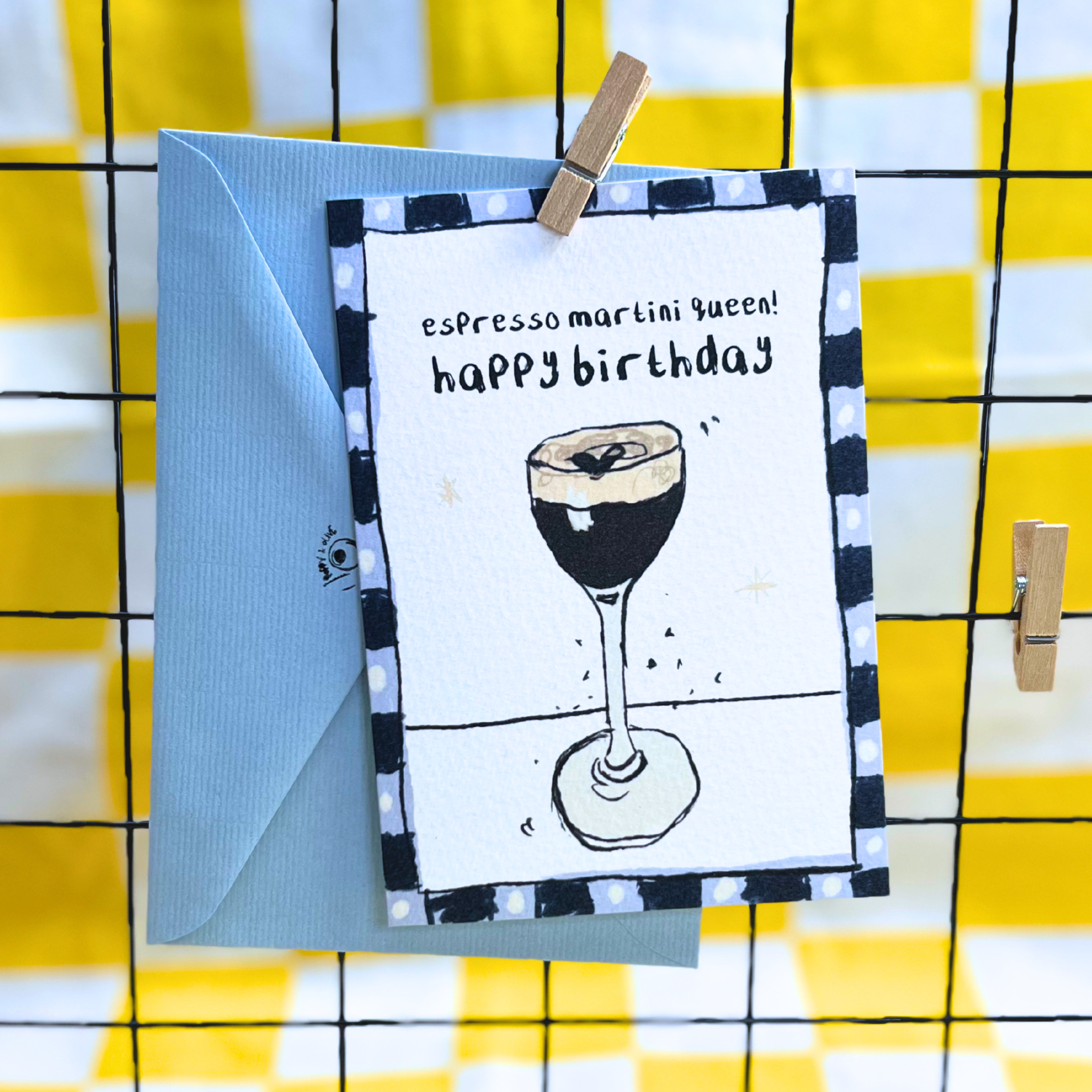 espresso martini birthday card