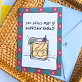 spicy margarita birthday card